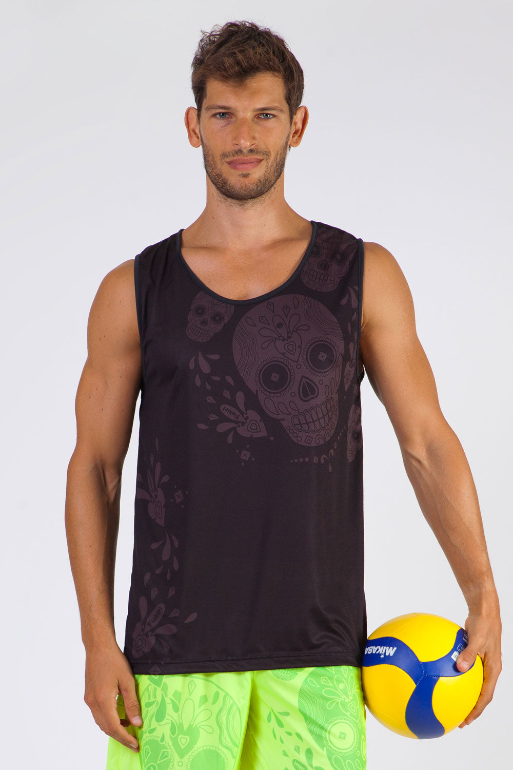 Camiseta deportiva sin mangas FlatMuertos - Negro