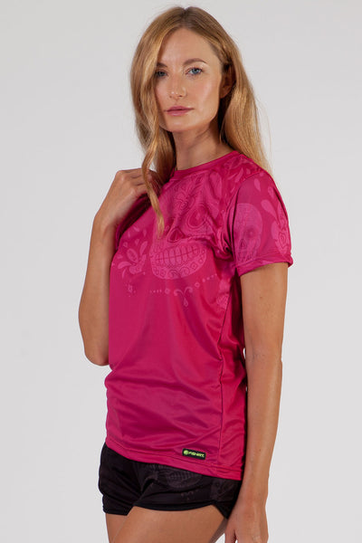 T-shirt fitness Flatmuertos Pink