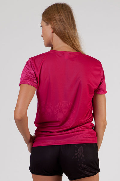 T-shirt fitness Flatmuertos Pink