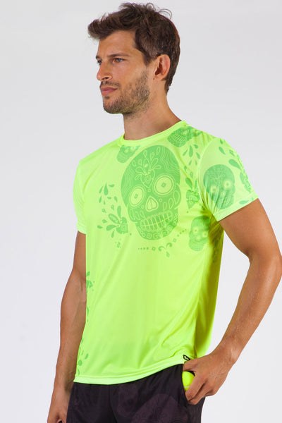 Camiseta Sport FlatMuertos - Amarillo Fluo 